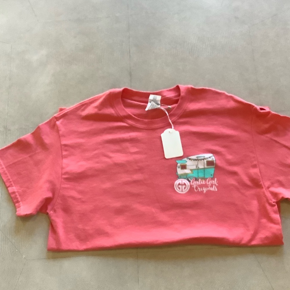Vibrant Pink  T-Shirt by Girlie girl- Camper